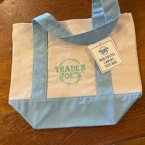 Trader Joe's Limited 2025 Edition Pastel Blue Mini Tote, NWT